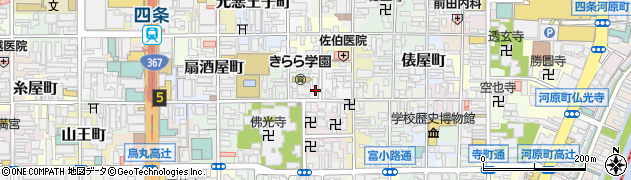 京都府京都市下京区東前町周辺の地図