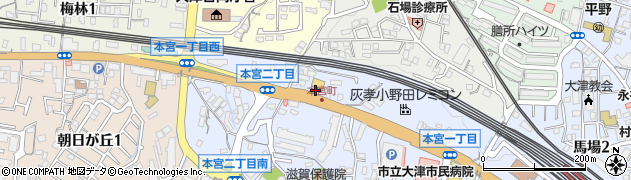 ワークマン大津本宮店駐車場周辺の地図