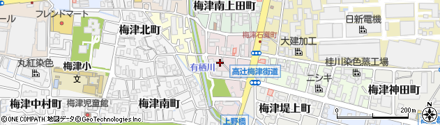 京都府京都市右京区梅津東構口町周辺の地図