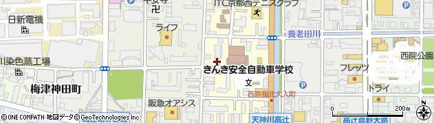 京都府京都市右京区西院西貝川町周辺の地図