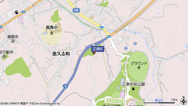 〒695-0016 島根県江津市嘉久志町の地図