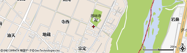 愛知県豊田市畝部東町寺西周辺の地図