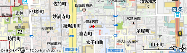 京都府京都市下京区風早町周辺の地図