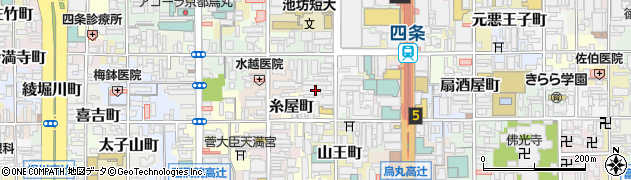 京都府京都市下京区白楽天町周辺の地図