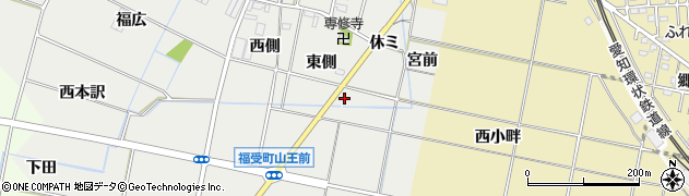 愛知県豊田市福受町道下周辺の地図