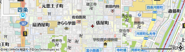 くるっとパーク富小路仏光寺駐車場周辺の地図