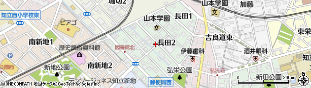 愛知県知立市長田周辺の地図
