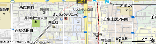 京都府京都市右京区西院西三蔵町25周辺の地図