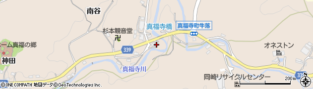 愛知県岡崎市真福寺町南谷217周辺の地図