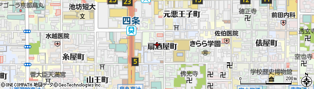 京都府京都市下京区扇酒屋町288周辺の地図