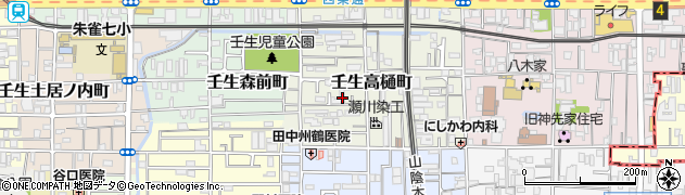 京都府京都市中京区壬生高樋町周辺の地図