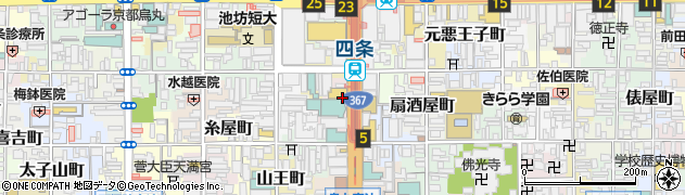 京都府京都市下京区二帖半敷町周辺の地図