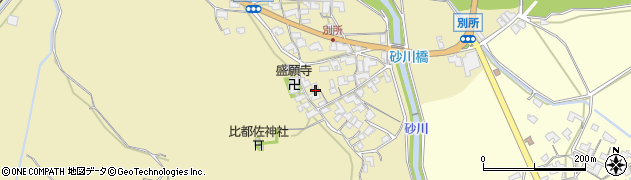滋賀県日野町（蒲生郡）別所周辺の地図