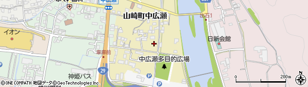 兵庫県宍粟市山崎町中広瀬周辺の地図
