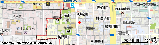 京都府京都市下京区綾大宮町50周辺の地図