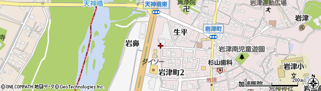 ぼてこ 岡崎北店周辺の地図