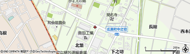 愛知県豊田市広美町（北繁）周辺の地図