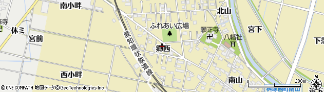 愛知県豊田市桝塚西町（郷西）周辺の地図