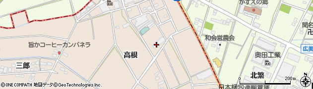 愛知県安城市里町（高根）周辺の地図
