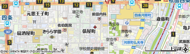 京都府京都市下京区足袋屋町周辺の地図