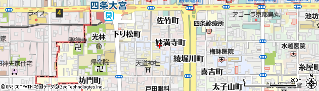 京都府京都市下京区妙満寺町周辺の地図
