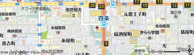 京都府京都市下京区童侍者町167周辺の地図