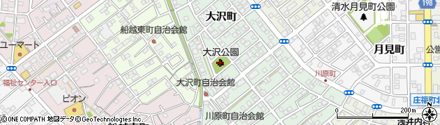 大沢公園トイレ周辺の地図