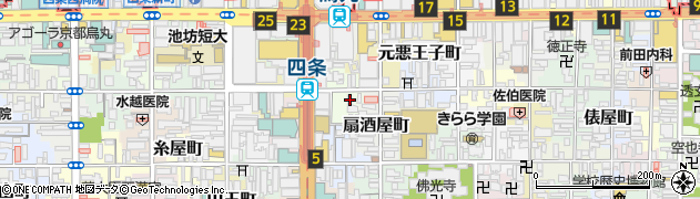 京都府京都市下京区竹屋之町257周辺の地図