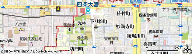 京都府京都市下京区綾大宮町44周辺の地図