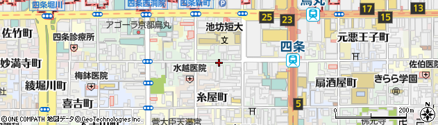 京都府京都市下京区善長寺町周辺の地図