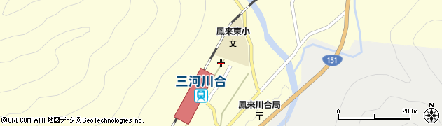 愛知県新城市川合コシ周辺の地図