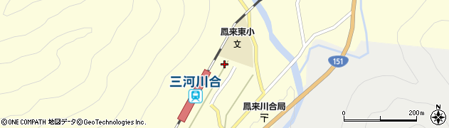 愛知県新城市川合（コシ）周辺の地図