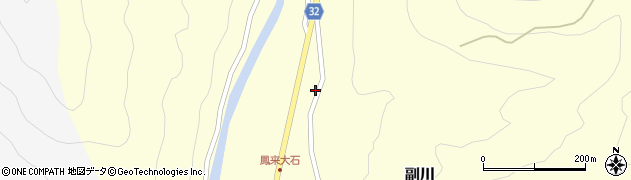 愛知県新城市副川笹林周辺の地図