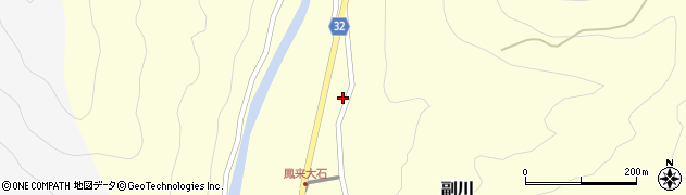 愛知県新城市副川（笹林）周辺の地図