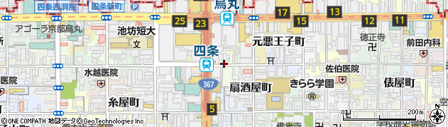 京都府京都市下京区竹屋之町周辺の地図