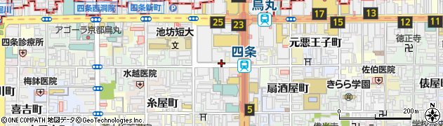 京都府京都市下京区童侍者町周辺の地図