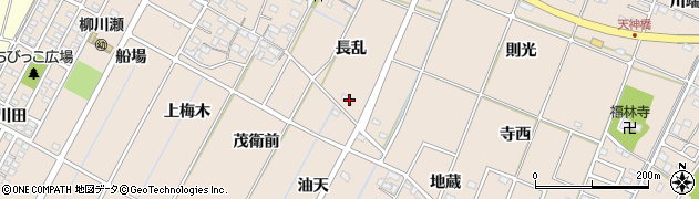 愛知県豊田市畝部東町長乱周辺の地図