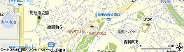 愛知県大府市森岡町（上ノ山西）周辺の地図