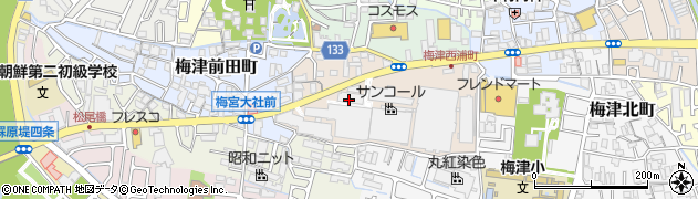 京都府京都市右京区梅津西浦町周辺の地図