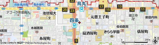 京都府京都市下京区竹屋之町265周辺の地図