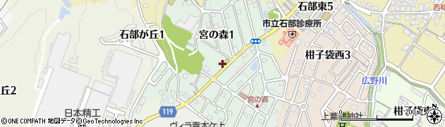 滋賀県湖南市宮の森周辺の地図