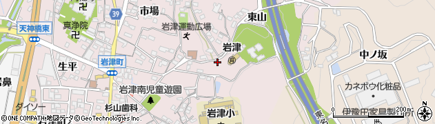 愛知県岡崎市岩津町東山周辺の地図