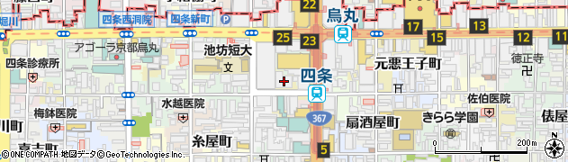 京都府京都市下京区童侍者町159周辺の地図