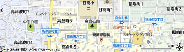 高倉公園周辺の地図