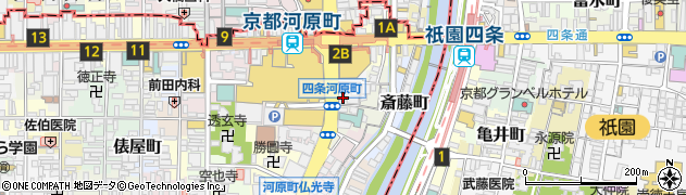金太郎四条河原町店周辺の地図