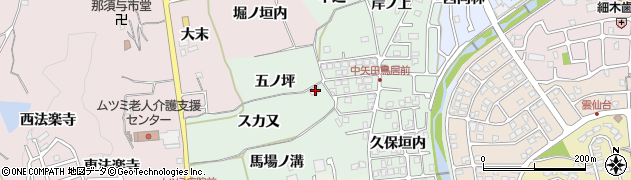 京都府亀岡市中矢田町スカ又周辺の地図