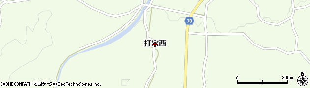 岡山県美咲町（久米郡）打穴西周辺の地図