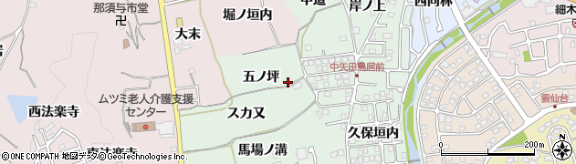京都府亀岡市中矢田町五ノ坪10周辺の地図