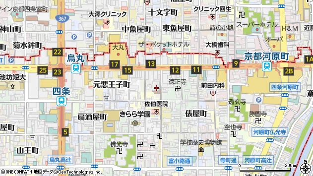 〒600-8071 京都府京都市下京区相之町の地図