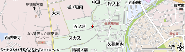 京都府亀岡市中矢田町五ノ坪11周辺の地図